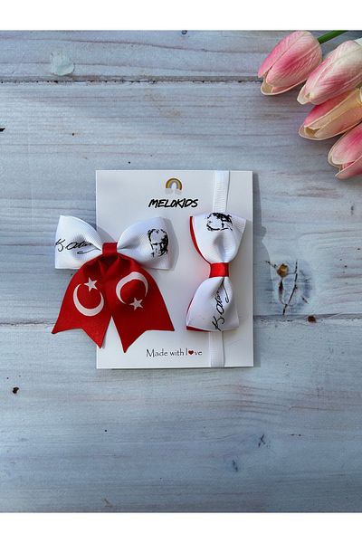 Melo 23 April Ribbon Buckle and Bow Tie Set