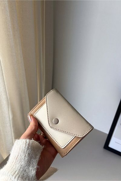 Yuka Atelier Medium Size Faux Leather Wallet with Multicolor Compartments