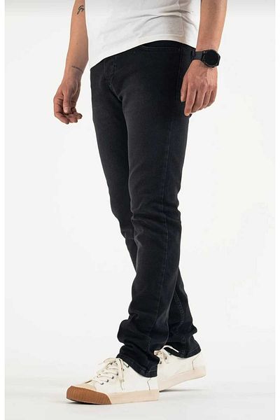 a02teks Ανδρικό τζιν παντελόνι μαύρο Slim Fit Slim Fit βαμβακερό εύκαμπτο τζιν