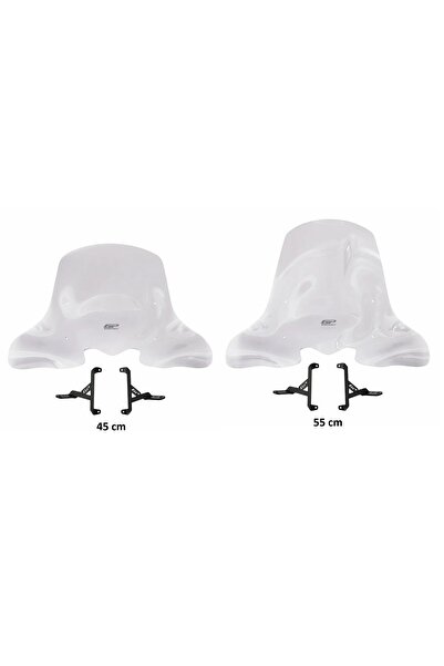 GP KOMPOZİT Honda SH 125 2024-2025 Uyumlu Ön Cam Şeffaf 55 cm