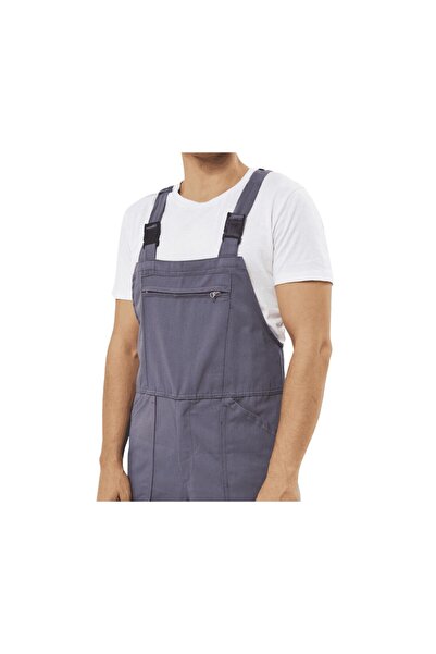 Kant 16/12 Gabardin Kumaş Bahçıvan Tulum Gri