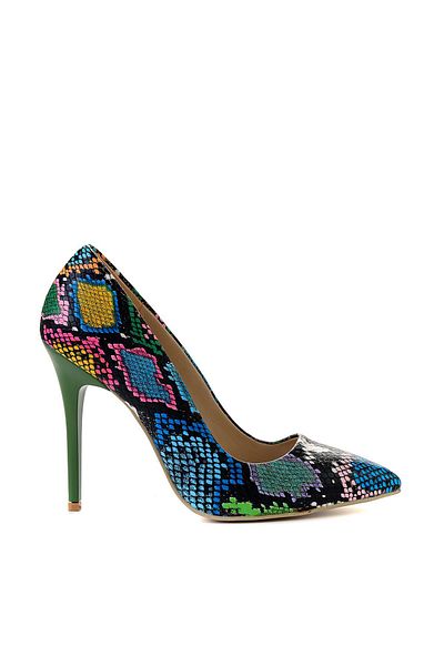 Bambi Multicolored Women's Classic Heeled Shoes K01596177007