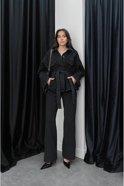 Havoş Black Washed Denim Suit