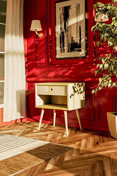 Zecir Ahşap Komodin, Masif Ahşap Komodin, Çekmeceli Ahşap Komodin