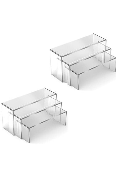 Choice 6pcs 3/6/9pcs Acrylic Display Stand Lightweight Acrylic U Shape Display Stand Dessert Model Jewelry