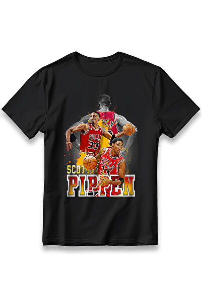 EZG Business Unisex Oversize T-Shirt Scottie Pippen T-Shirt με 100% βαμβάκι κ...