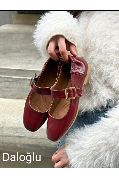 Daloğlu Balerini de damă din piele moale, cu cataramă, cu talpă moale, culoar...