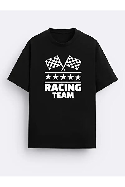 JDM Унісекс Чорний Трендовий Motorsport Racing Дизайн Велосипедний комір Баво...