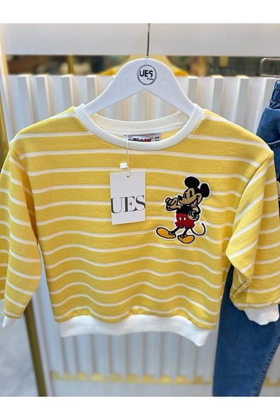 ŞAPKAKİDS Boy's Mickey Embroidered Bluz and Jeans Pants Suit