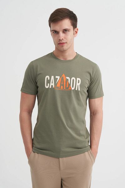 Cazador Ανδρικό μπλουζάκι Khaki 4155