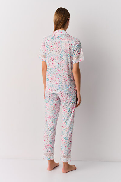 SUWEN Σετ πιτζάμες με γιακά πουκάμισο Serina