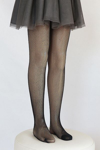 Daymod Rete Mesh Kids Pantyhose Black