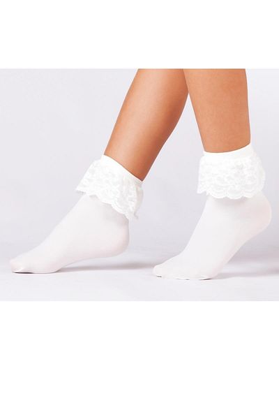 Daymod Λευκές Παιδικές κάλτσες Mycro Lace