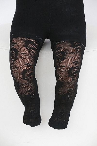 Daymod Black Freesia Baby Pantyhose