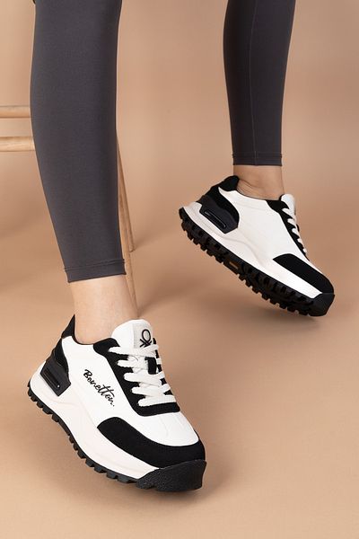Getcho Nagano Women's White Black Sports Shoes Bni-11235