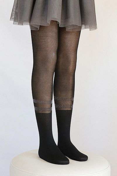 Daymod Детски чорапогащи Diana Glitter, черни