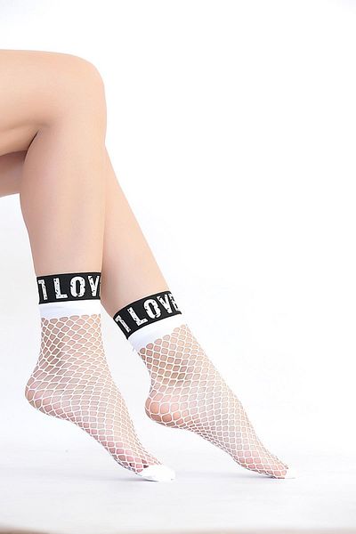 Daymod Love Mesh Socks White