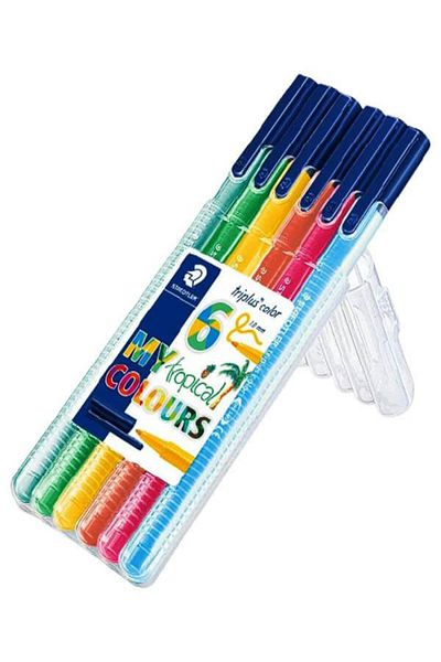 Staedtler Triplus Color Tropical Colors Pen Set of 6