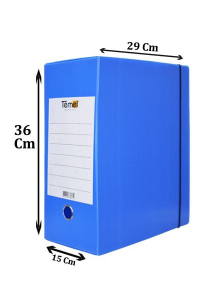 Temel Archive and Project Box 29x36x15cm Blue 10 Pieces