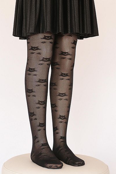Daymod Smoke Kids Pantyhose BLACK