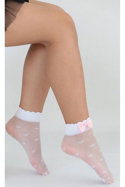 Daymod Children's Socks with Heart Accessories WHITE