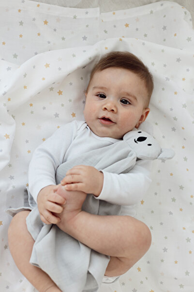 İrya Tiny Koala Organik Pamuk 2 Katlı Müslin Uyku Arkadaşı Gri