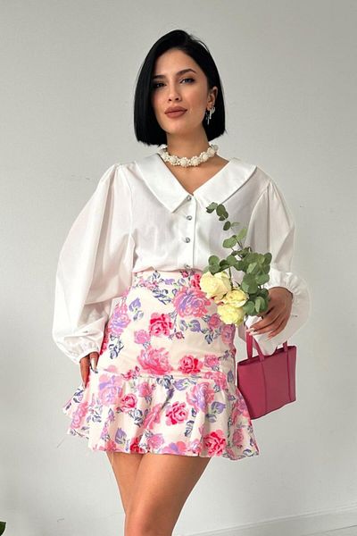KAZAK Pink Floral Skirt