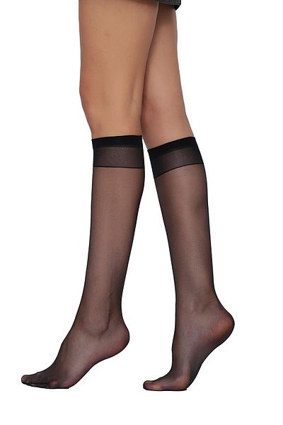 Daymod Lady Fity 15 Toeless Knee High Socks Navy Blue