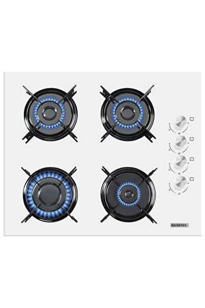 KUMTEL Home Plus Beyaz Cam Ankastre Set