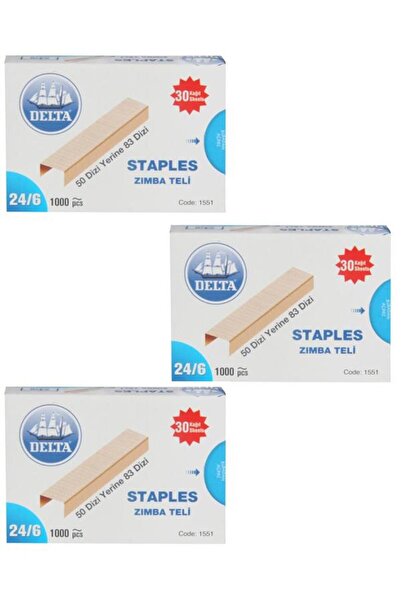 Delta Zımba Teli 24/6 Sarı 3 Lü Set 1551