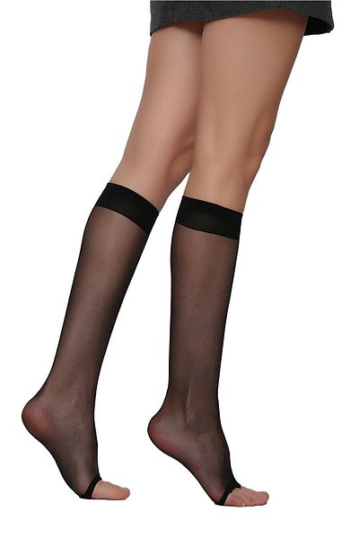 Daymod Fingerless 7 Knee Socks Black