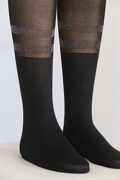 Daymod Детски чорапогащи Diana Glitter, черни