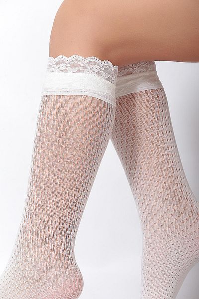 Daymod Romina Lace Children's Knee Socks Bone