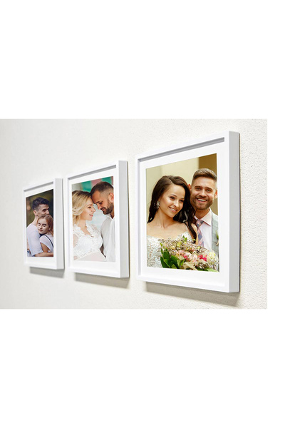 HEDİYECRAFT Duvara Yapışan Sök-tak  Çerçeve 3'lü Set 20x20 Cm Asitas Camlı Mo...
