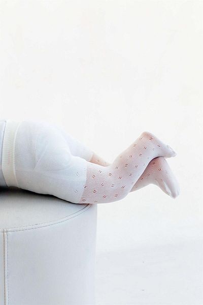 Daymod Ada Baby Panty Stockings (4 Point) Bone