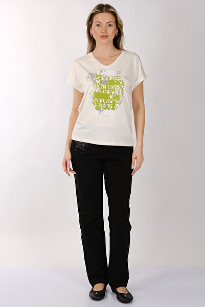 DAIDO Γυναικείο μπλουζάκι με κοντό μανίκι με λαιμόκοψη V - Καθημερινή χρήση