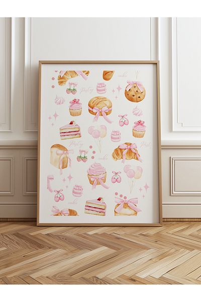 HOMEPACK Единична картина в дървена рамка, единичен плакат, картина TK/1026
