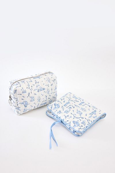 Atelier Babbi Blue Touile De Jouy Baby Care Gift Set