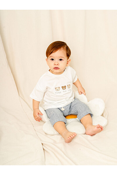 Kidaxi Teddy Bear Embroidered T-Shirt Pants Set