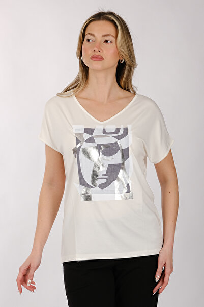 DAIDO Minimalist Oversize V-Neck Women's T-Shirt - Casual Chic