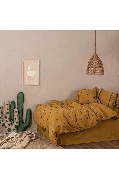 Ecocotton Larina Bebek Nevresim Takımı %100 Organik Pamuk Müslin Nakışlı Hard...