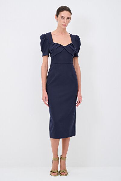 adL Kısa Kollu Midi Elbise