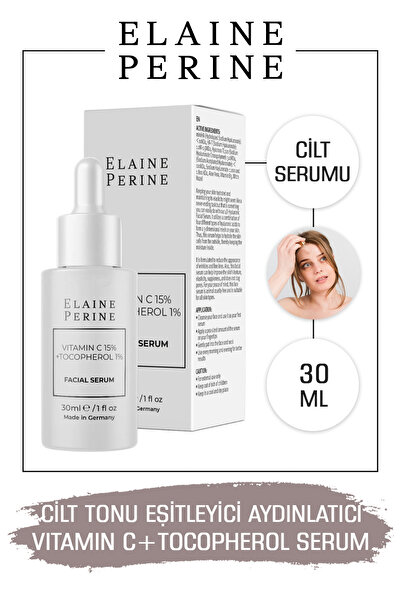 Elaine Perine %15 C Vitamini + %1 E Vitamini Serumu Cilt Tonu Eşitleyici Aydı...