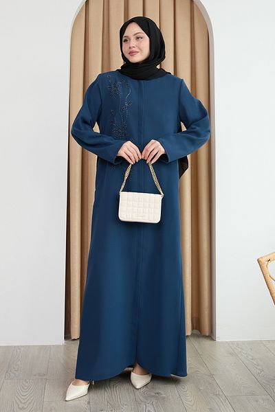 InStyle Indigo Ferace με γυαλιστερές χάντρες πέτρα