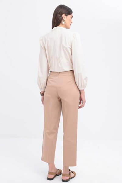 ALLDAY Mink-Belted Lycra Pipe Leg Trousers