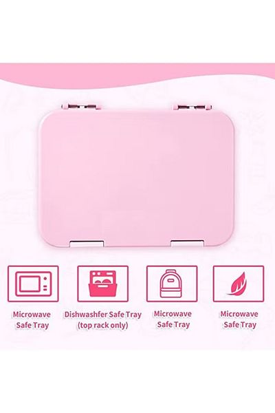 COOYA Lunch Box, 4/6 Compartment, Leak-Proof, BPA-Free, Microwave Dishwasher for School/Work/Travel/Picnic