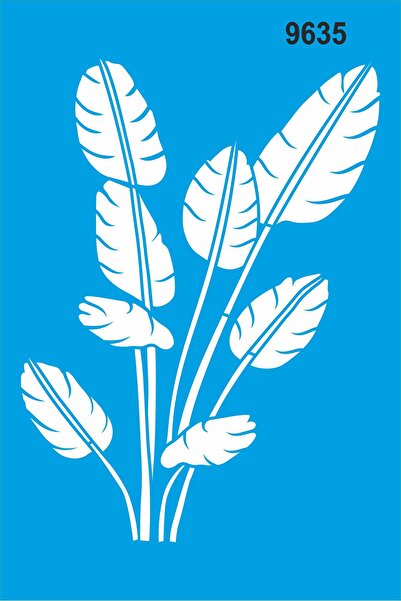 StencilSepeti Yapraklar - Stencil Boyama Şablonu 20x30