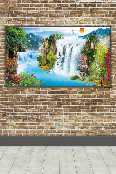 poster marketi Kendinden Yapışkanlı Şelale Manzaralı Duvar Kağıdı