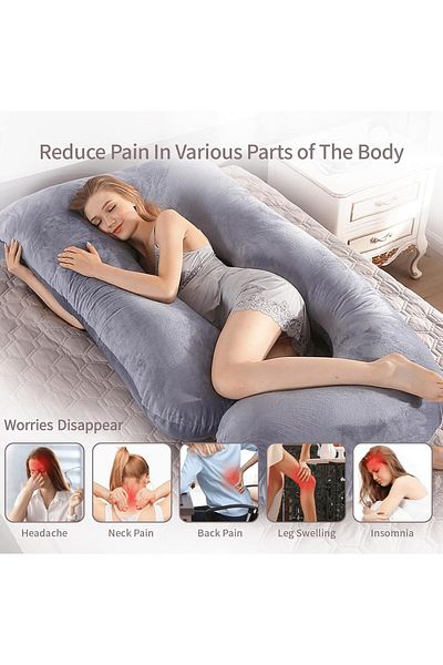 COOYA Pregnancy Pillows, U Shaped Cooling Full,  Maternity Pillow for Pregnant Women, Removable Cover