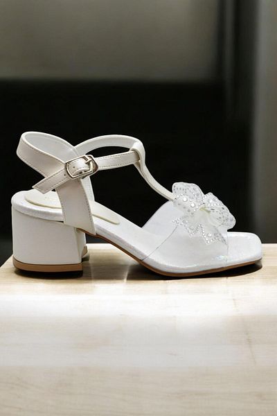 ayakkabiburada 353 Evening Dress Girls' Heeled Shoes Stoned Open Girls' Engagement Evening Dress Shoes